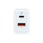 Coolbox GaN Chargeur Mural 30W USB-C/USB-A Charge Rapide - Compact - Double USB - Efficacité Énergétique. - Couleur blanche