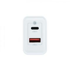 Coolbox GaN Chargeur Mural 45W USB-C/USB-A Charge Rapide - Compact - Compatible avec Plusieurs Appareils - Technologie GaN Avanc