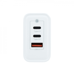 Coolbox GaN Wall Charger 65W USB-C/USB-C/USB-A Charge rapide - Technologie GaN - Compatible avec plusieurs appareils - Design co