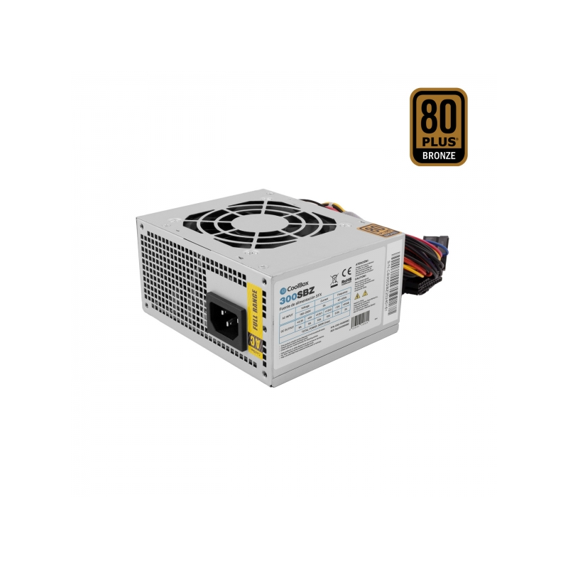 Alimentation Coolbox SFX 300W - Certification 80PLUS Bronze - Efficacité énergétique - Design compact - Couleur grise