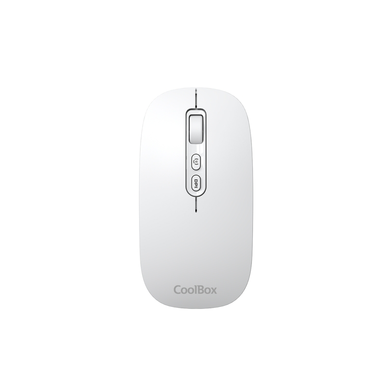 Souris sans fil Coolbox W02 - Bluetooth et RF 2,4 GHz - Ultra légère - Bouton d'accès copilote - Rechargeable par USB-C - DPI ré
