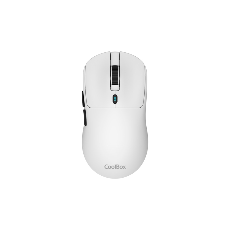 Souris gaming sans fil Coolbox W03 10 000 dpi - 7 boutons - Capteur Pixart 3325 - Blanc