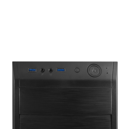 Coolbox F750 Boîtier ATX avec alimentation - Convient pour 5,25", 3,5", 2,5" - USB-A 3.0, HD Audio - Kensington Lock - Couleur n