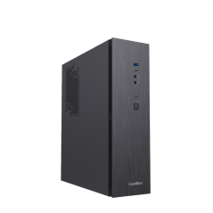 Boîtier tour Slim MicroATX Coolbox T370 - Compatible avec les disques durs 2,5" - USB-A 3.2 Gen1, USB-C 3.2 Gen1 et audio HD - A