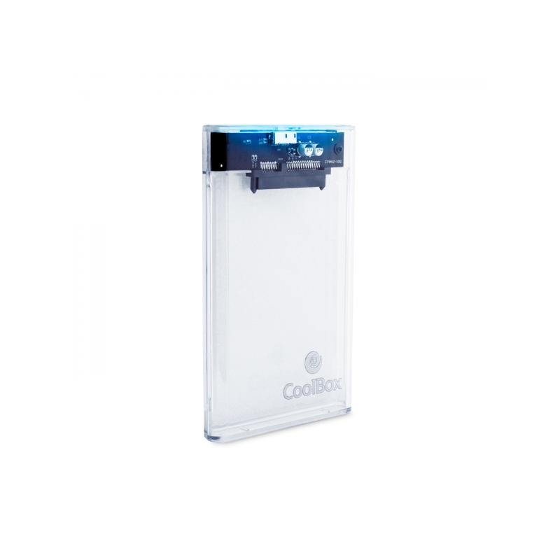 Coolbox SlimChase T-2533 Boîtier externe transparent - USB 3.0 - Design fin - Vitesse de transfert élevée - Couleur blanche