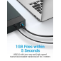 Câble d'imprimante Vention - Longueur : 1,5 m - USB-A vers USB-B 3.0 - Vitesse de transfert jusqu'à 5 Gbit/s - PVC - Finition ni
