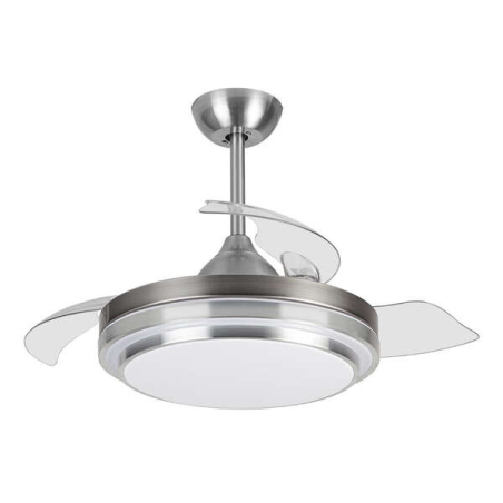 Orbegozo CP 110105 Ventilateur de plafond Elegance - Moteur DC puissant - Pales rétractables - Lumière LED à intensité variable