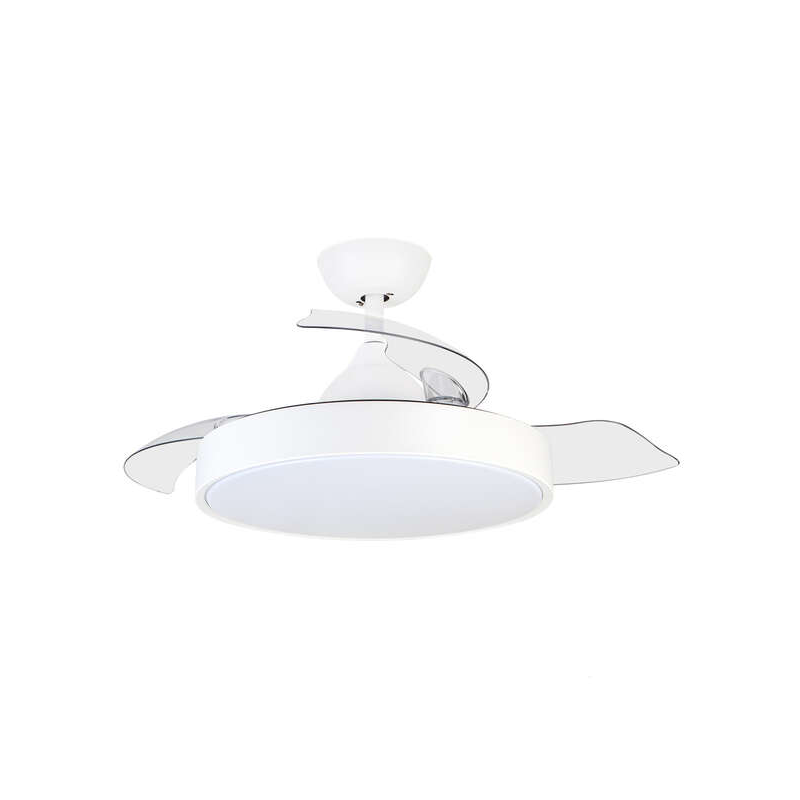 Orbegozo CP 119105 Ventilateur de Plafond Elegance - Moteur DC Puissant - Pales Rétractables - Lumière LED 3 Températures - Télé