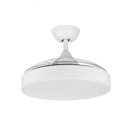 Orbegozo CP 119105 Ventilateur de Plafond Elegance - Moteur DC Puissant - Pales Rétractables - Lumière LED 3 Températures - Télé