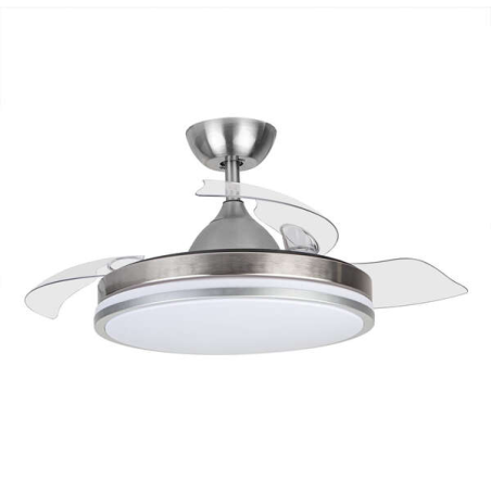 Orbegozo CP 121105 Ventilateur de plafond Elegance - Moteur DC puissant - Pales rétractables - Lumière LED à intensité variable