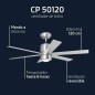 Orbegozo CP 50120 Ventilateur de Plafond Silencieux avec Système Réversible - Grand Mouvement d'Air - Faible Consommation - Télé