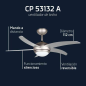 Orbegozo CP 53132 a Ventilateur de plafond écologique et sain - Climatisation efficace et économique - Télécommande pour contrôl