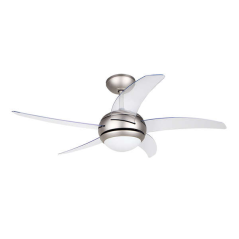 Ventilateur de Plafond Orbegozo CP 54132 - Silencieux et Efficace - 5 Pales Transparentes - 3 Vitesses - Télécommande - Système