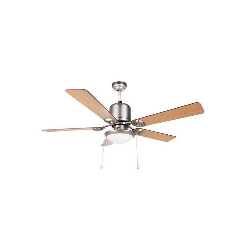 Ventilateur de plafond Orbegozo Eco Breeze - Silencieux et puissant - 5 pales réversibles - 3 vitesses - Plafond inclus - Acier