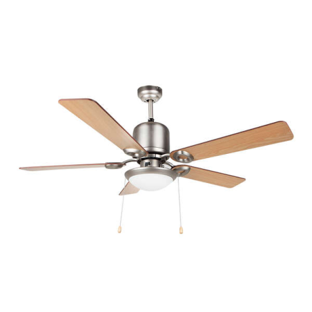 Ventilateur de plafond Orbegozo Eco Breeze - Silencieux et puissant - 5 pales réversibles - 3 vitesses - Plafond inclus - Acier
