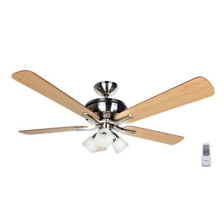 Orbegozo CP 68132 Ventilateur de Plafond avec Système Réversible - Refroidit en été et réchauffe en hiver - Silencieux et à 3 Vi