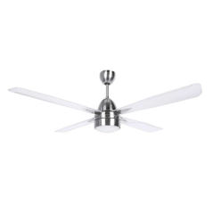 Orbegozo CP 71132 Ventilateur de Plafond Inox - Puissant et Décoratif - Système de Ventilation Réversible - 3 Vitesses - Télécom