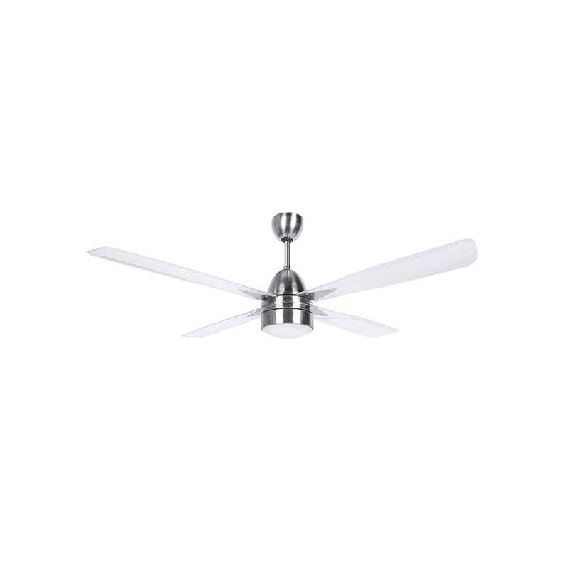 Orbegozo CP 71132 Ventilateur de Plafond Inox - Puissant et Décoratif - Système de Ventilation Réversible - 3 Vitesses - Télécom