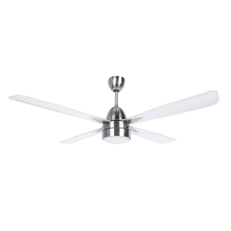 Orbegozo CP 71132 Ventilateur de Plafond Inox - Puissant et Décoratif - Système de Ventilation Réversible - 3 Vitesses - Télécom