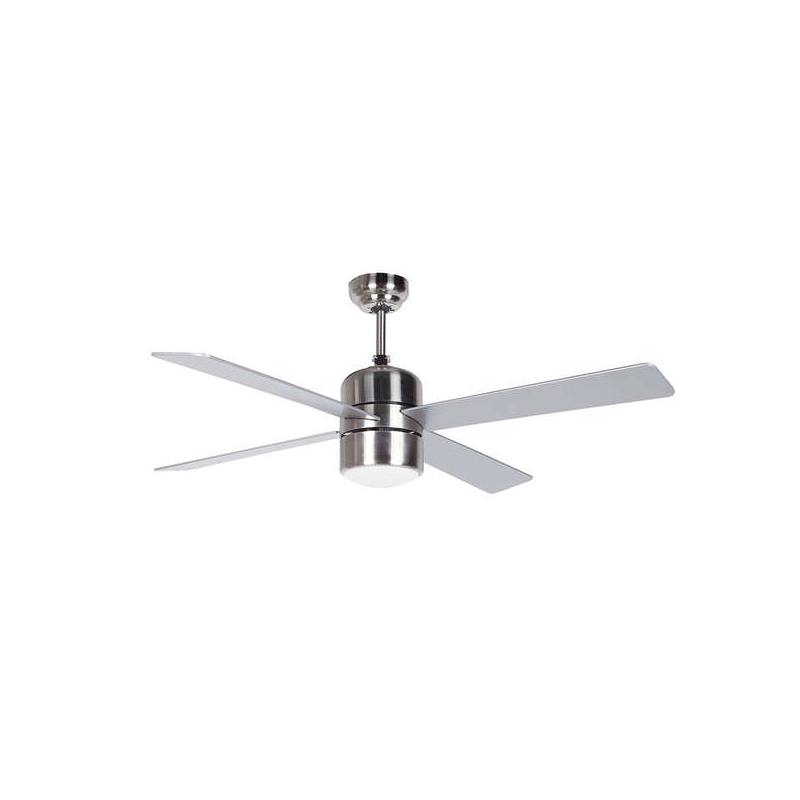 Orbegozo CP 72120 Ventilateur de Plafond en Acier Inoxydable - Pales Argentées - Système de Ventilation Réversible - Télécommand