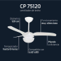 Orbegozo CP 75120 Ventilateur de Plafond Élégant et Fonctionnel - Idéal pour les Petits Espaces - Silencieux - 3 Vitesses - Télé