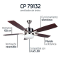 Ventilateur de plafond Orbegozo CP 79132 - Installation facile - Télécommande - Système de ventilation réversible - Économie d'é