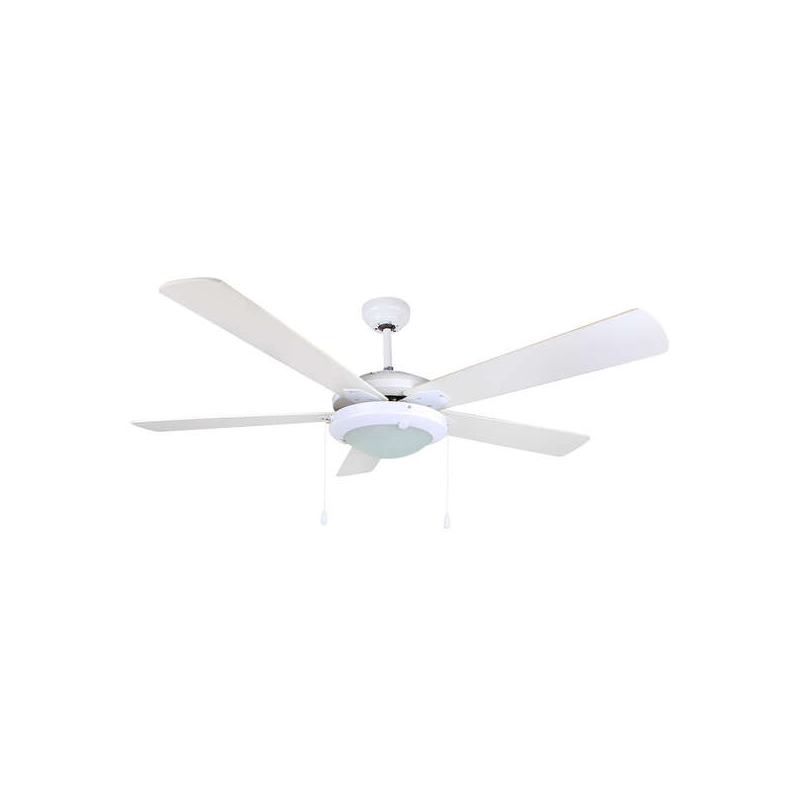Orbegozo CP 82132 Ventilateur de Plafond Écologique - 5 Pales Réversibles - Ventilateur de Plafond avec 2 Ampoules - Système de