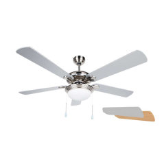 Orbegozo CP 83132 Ventilateur de plafond avec lumière - Silencieux et efficace - 5 pales réversibles - 3 vitesses de ventilation
