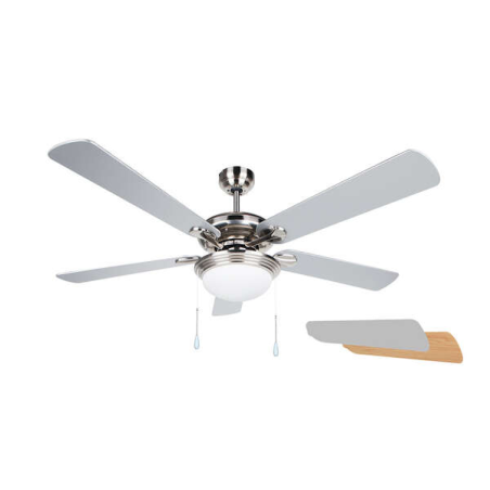 Orbegozo CP 83132 Ventilateur de plafond avec lumière - Silencieux et efficace - 5 pales réversibles - 3 vitesses de ventilation
