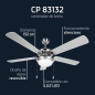 Orbegozo CP 83132 Ventilateur de plafond avec lumière - Silencieux et efficace - 5 pales réversibles - 3 vitesses de ventilation