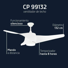 Ventilateur de plafond intelligent Orbegozo CPW 04132 blanc
