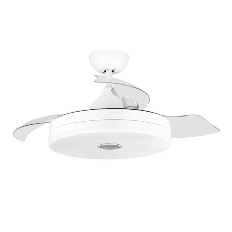 ventilateur plafond blanc pales translucides