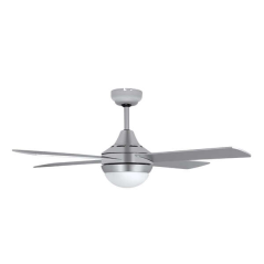 Ventilateur plafond argent lumière intégrée