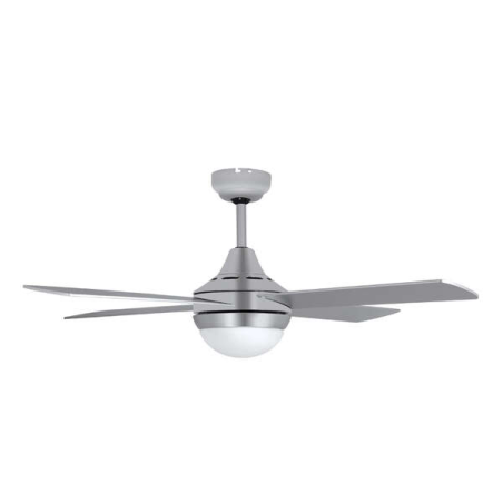 Ventilateur plafond argent lumière intégrée