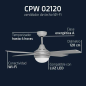 Ventilateur de plafond Orbegozo CP 91120 inox argent réversible