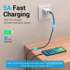 Câble USB 2.0 Vention - Longueur : 50 cm - Connecteurs interchangeables USB-A, USB-C et micro-USB - Vitesse jusqu'à 480 Mbps - G