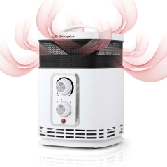 Chauffage Orbegozo CR 6025 Enviroheat - Chauffage 360° - Puissance 1500W - Design Moderne - Thermostat Réglable - Mode Ventilate