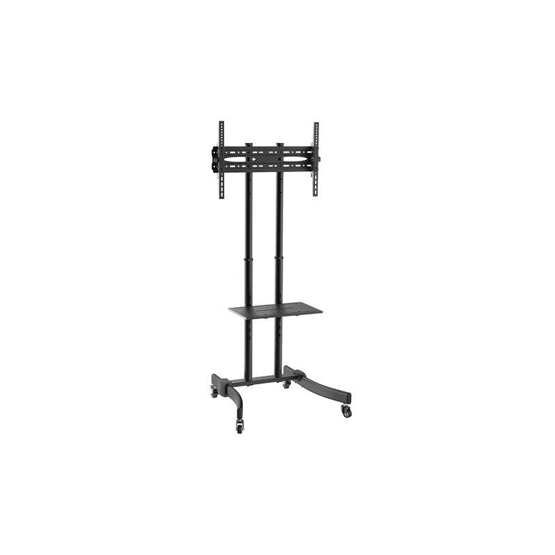 Cromad Support de Sol à Roulettes pour TV 37"-70" - Roues Verrouillables - Plateau Multifonction - Poids Max 40Kg - VESA 600X400