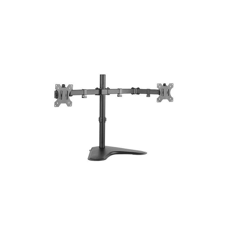 Support de table Cromad avec bras articulés pour 2 écrans 13"-32" - Pivotant et inclinable - Gestion des câbles - VESA 100x100mm