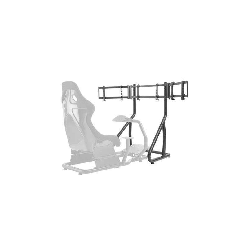 Cromad Support pour trois téléviseurs Racing Simulator Cockpit Seat