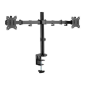 Support de table Cromad avec bras articulés pour 2 écrans 13"-32" - Pivotant, inclinable et extensible - Gestion des câbles - Ma