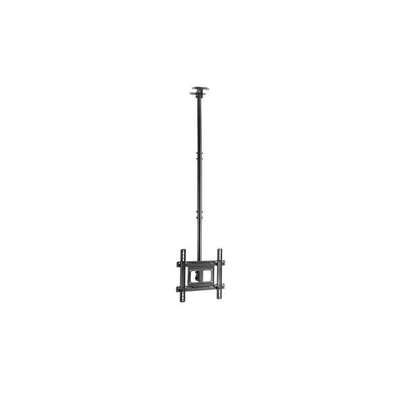 Cromad Support Plafond pour TV 32"-70" - Inclinable et Pivotant - Gestion des Câbles - Poids Max 50kg - VESA 400x400mm