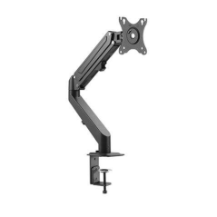 Support de table Cromad avec piston à gaz pour moniteur 17"-27" - Réglable en hauteur, pivotant et inclinable - Gestion des câbl