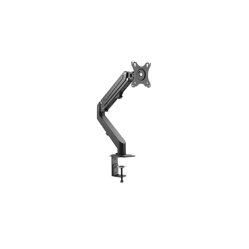 Support de table Cromad avec piston à gaz pour moniteur 17"-27" - Réglable en hauteur, pivotant et inclinable - Gestion des câbl