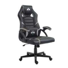 Chaise de jeu Cromad - Matériaux haut de gamme - Base en nylon - Piston classe 2 - Hauteur réglable - Comprend un coussin lombai