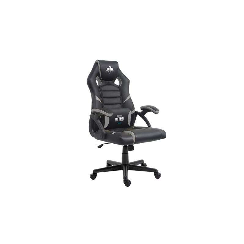 Chaise de jeu Cromad - Matériaux haut de gamme - Base en nylon - Piston classe 2 - Hauteur réglable - Comprend un coussin lombai