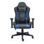 Chaise de jeu Cromad Premium - Base 350 mm - Piston à gaz classe 2 - Hauteur réglable - Roues en nylon 60 mm - Couleur noir/bleu