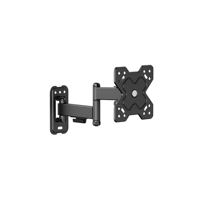 Support mural Cromad avec bras articulé pour TV 13"-32" - Pivotant, inclinable et double extension - Poids max 20 kg - VESA 100x