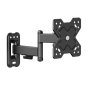 Support mural Cromad avec bras articulé pour TV 13"-32" - Pivotant, inclinable et double extension - Poids max 20 kg - VESA 100x