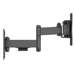 Support mural Cromad avec bras articulé pour TV 13"-32" - Pivotant, inclinable et double extension - Poids max 20 kg - VESA 100x